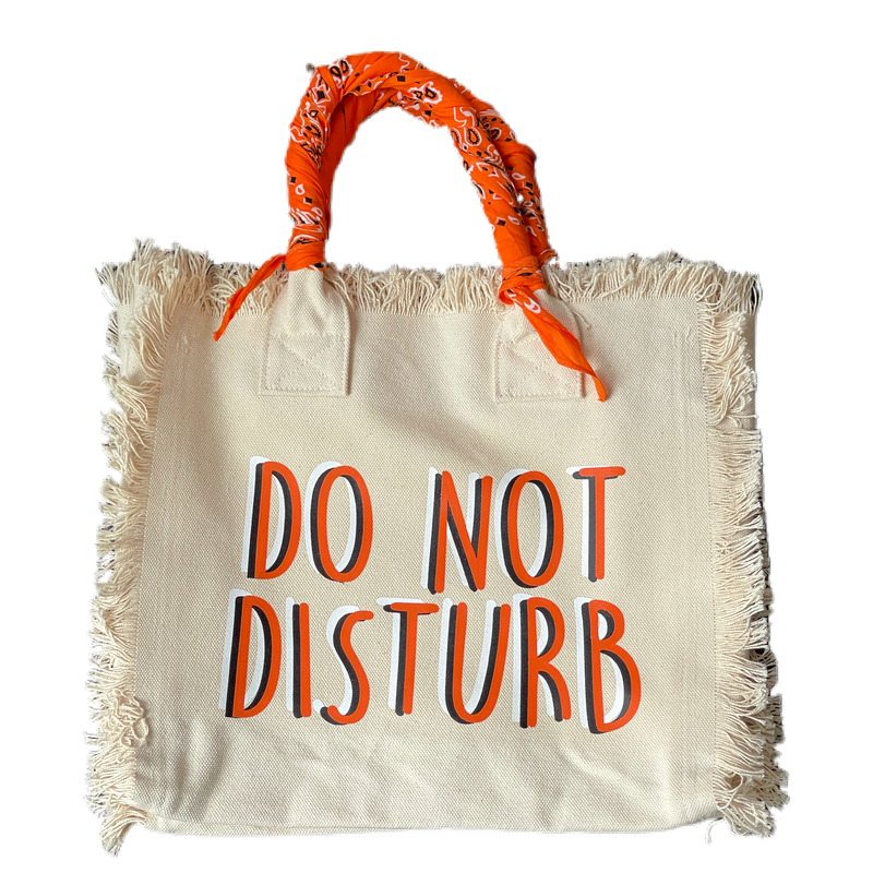 Do Not Disturb Bandanna Fringe Tote Bag